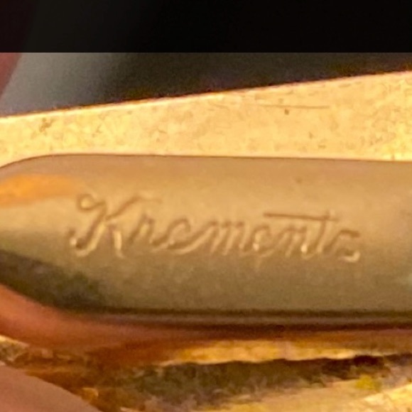 Vintage Krementz gold tone men’s / unisex tie clip with golf clubs - Picture 2 of 3